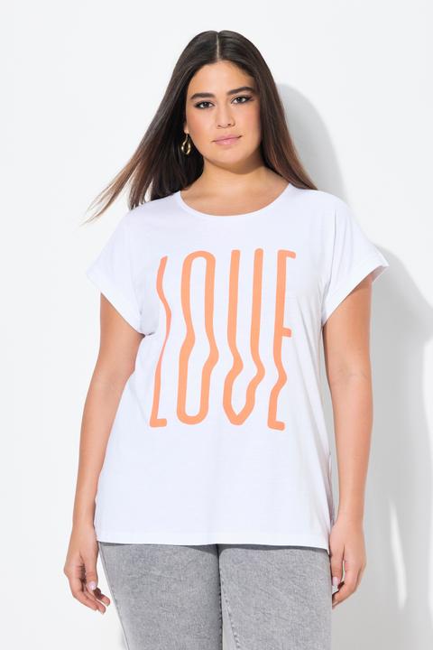 Immagine prodotto Ulla Popken T-shirt dal taglio oversize con LOVE, scollo a girocollo e mezze maniche (58)