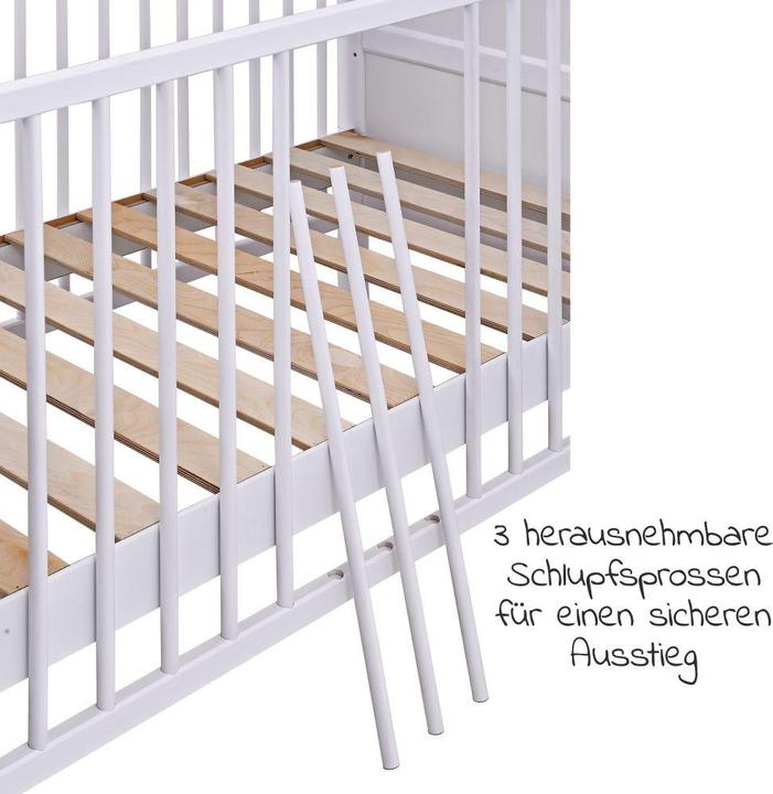 Actual product image jonka Baby room sets Children's room economy set Mona with bed and changing unit (Baby cot)