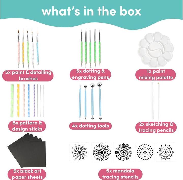 Produktbild The twiddlers Mandala Tool Kit 35-Teilig