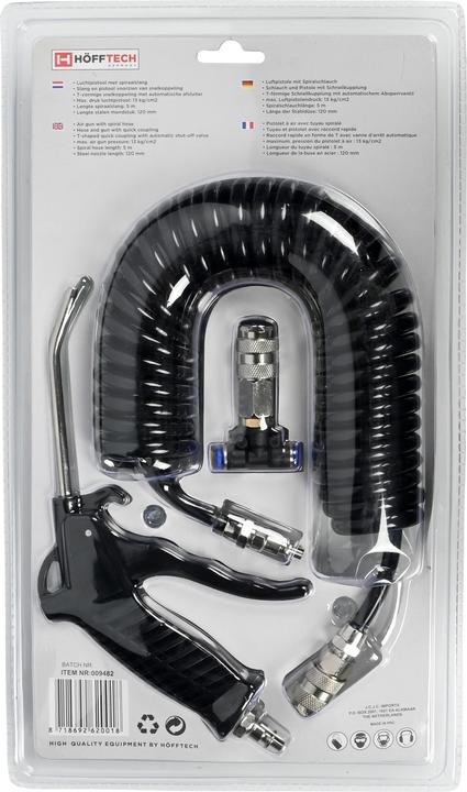 Image du produit ProPlus Pistolet à air + tuyau spiralé 5 m
