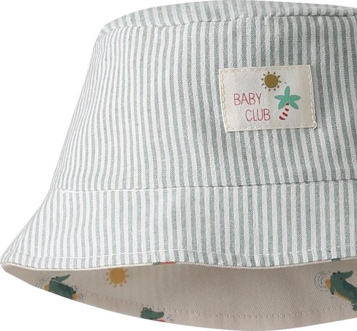 Vertbaudet Wende-Sonnenhut Jungen Baby Streifen & Dinos