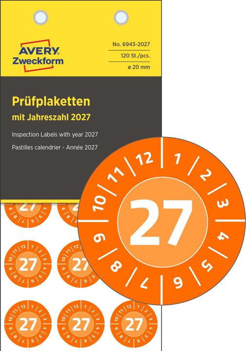 Produktbild Avery Prüfplaketten