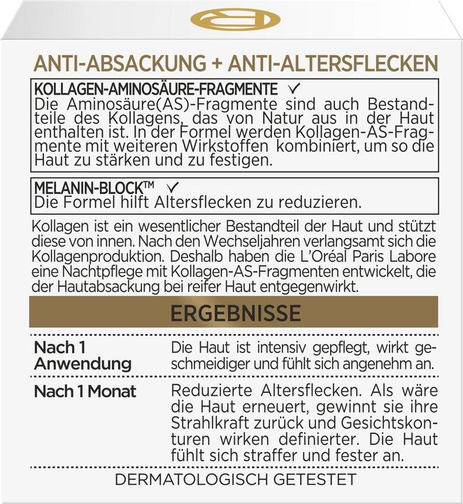 Nutritional values and ingredients L'Oréal Paris Alter Perfect Pro collagen expert (50 ml, Night cream)