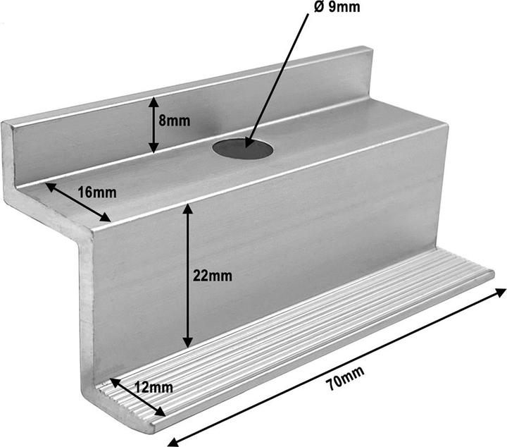 Actual product image Wattstone PV elevation flat roof for 6 solar modules 0° concrete base black building protection mat (Solar system mounting material)