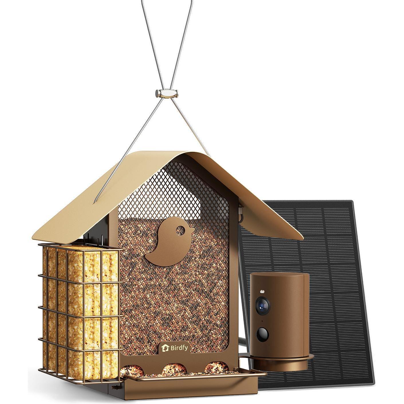 Birdfy Braun Futterspender Mit Kamera, Vogelhaus