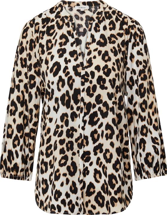 Produktbild S.Oliver Bluse Viskose-Bluse mit Leo-Muster (38)