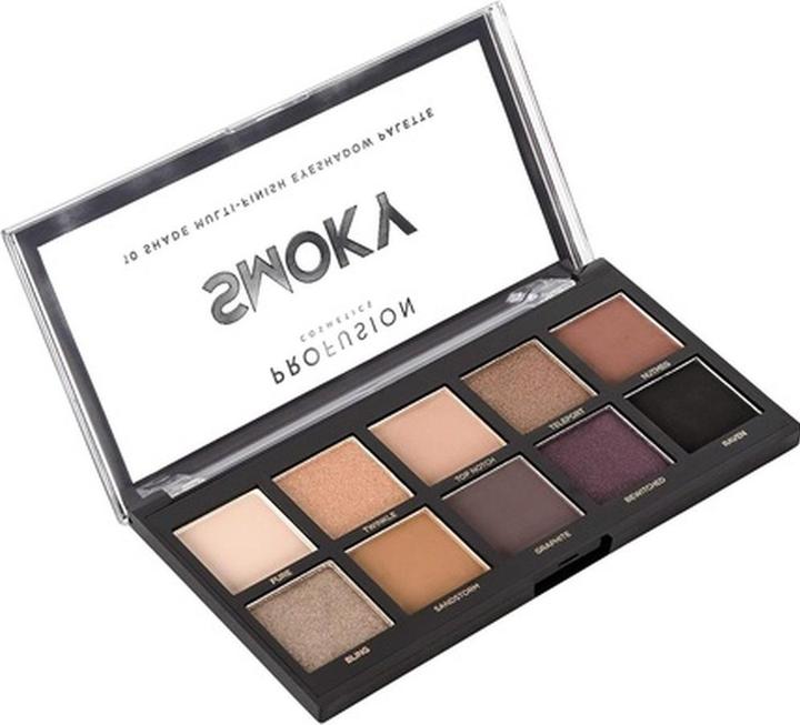 Actual product image Profusion Eyeshadow Palette paleta 10 cieni do powiek Smoky