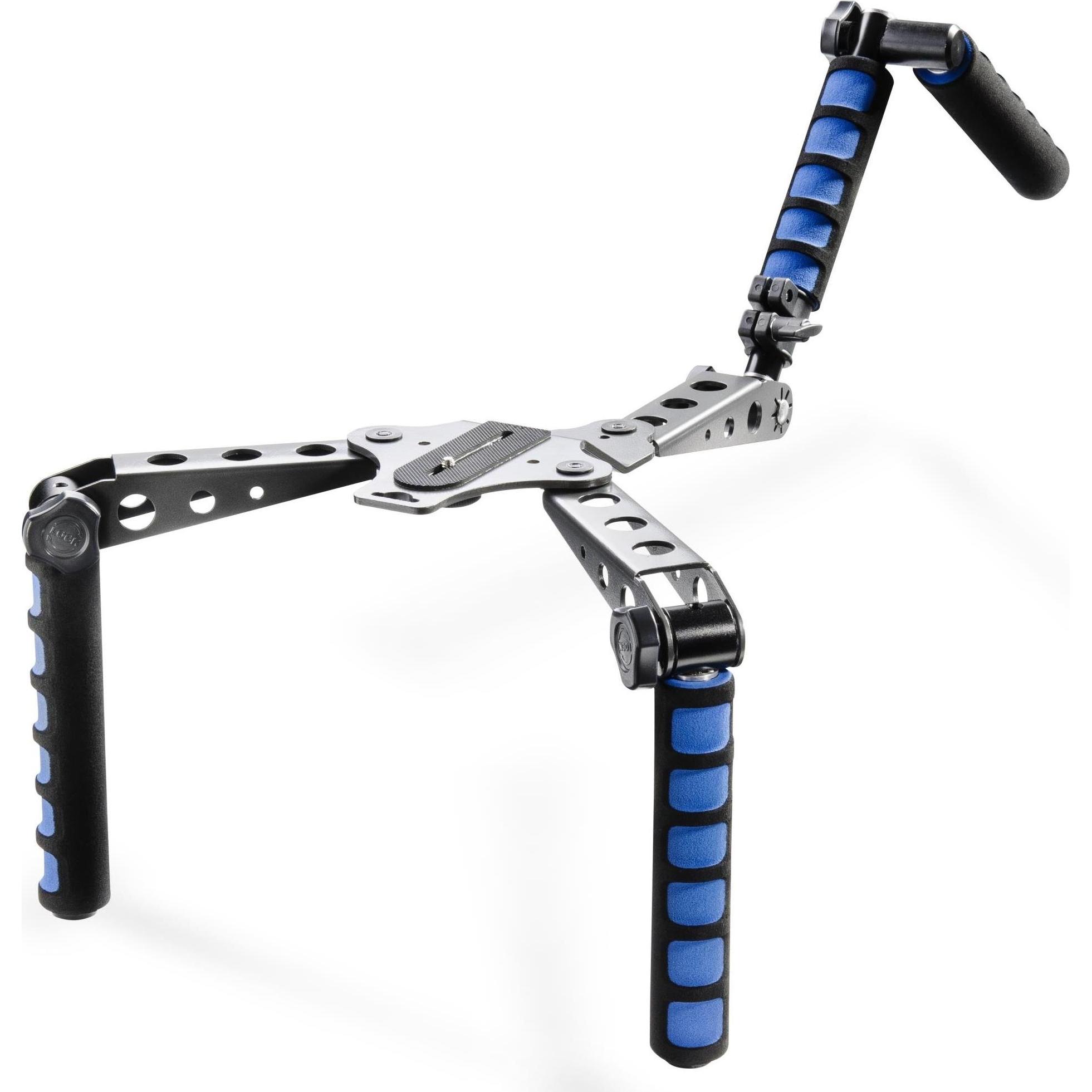 Walimex pro pro Cineast I Hand-Schulter-Videostativ (Metall), Stativ, Blau, Schwarz