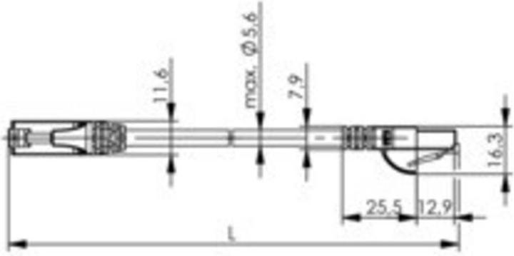 Actual product image Telegärtner Patch cable (U/UTP, CAT5e, 25 m)
