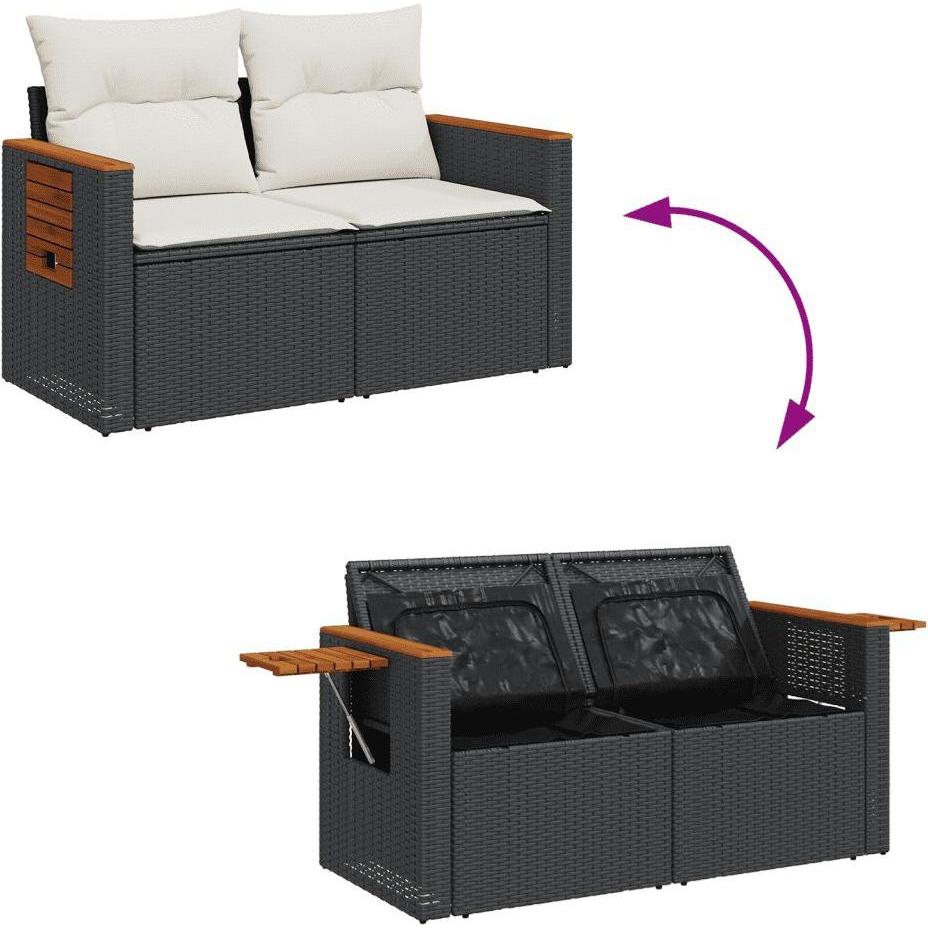 VidaXL, Gartenlounge, 10-tlg. Garten-Lounge-Set mit Kissen
