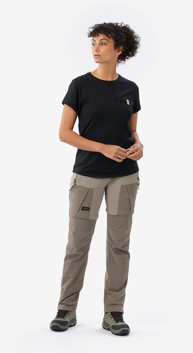 Produktbild Forclaz Merino T-Shirt Damen 100 % Merinowolle schwarz (S)