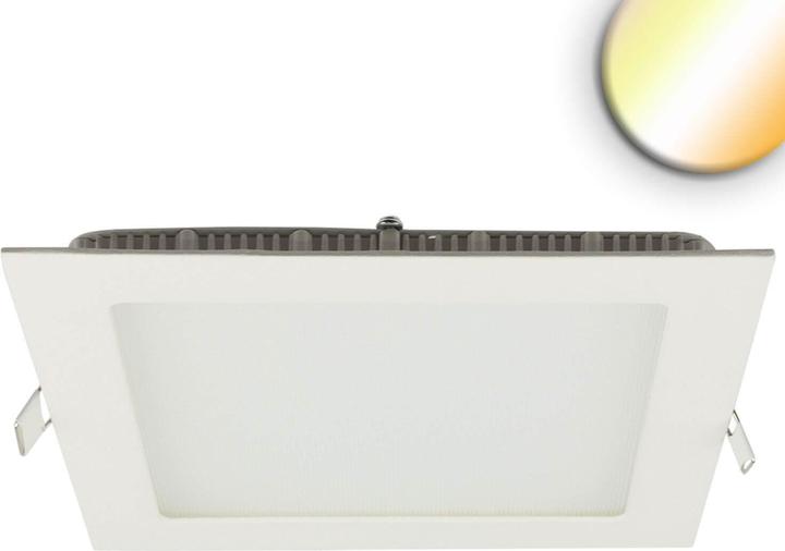 Produktbild Isoled LED Downlight, 24W, eckig ultraflach weiss, 300x300mm, Colorswitch 3000/3500/4000K, dimmbar