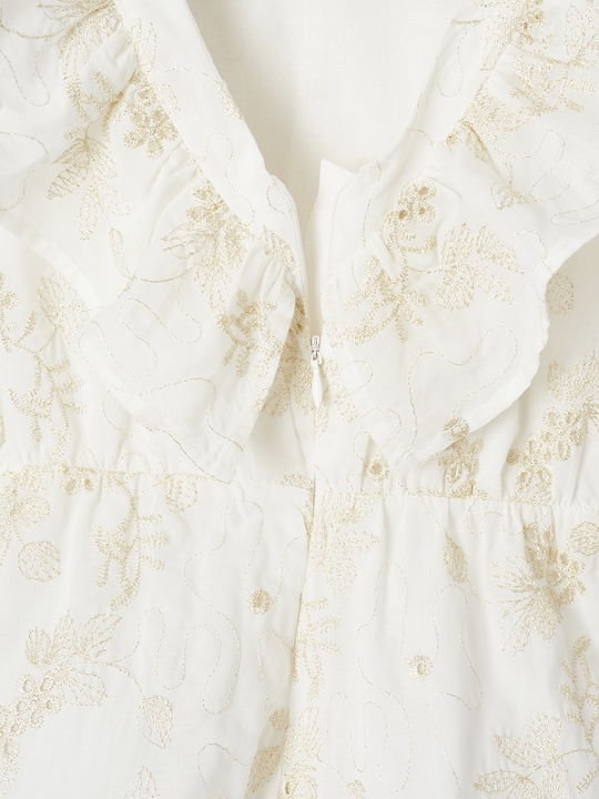 Produktbild Vertbaudet Festlicher kurzer Mädchen Jumpsuit mit gestickten Glanzblumen (86)