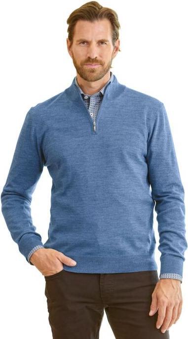 Produktbild Enrico Rosselli Pullover mit Merinowolle und Troyer Kragen (L)