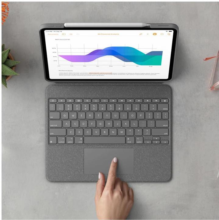 Actual product image Logitech Combo Touch (DE, Apple iPad Pro 11 2018, Apple iPad Pro 11 2020, Apple iPad Pro 11 2021, Apple iPad Pro 11 2022)