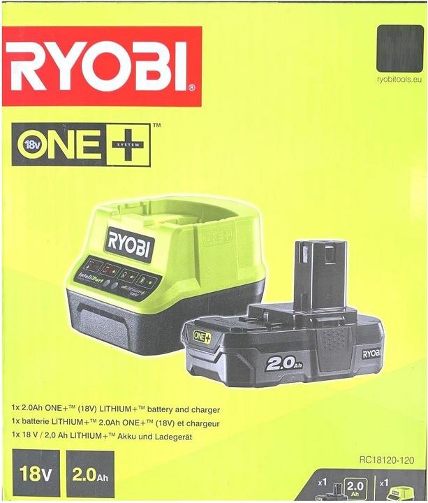 Produktbild Ryobi Akku und Schnellladegerät (18 V)