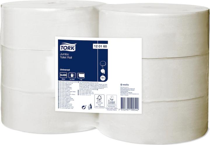 Actual product image kaiserkraft Toilet paper, industrial jumbo roll (6 x)