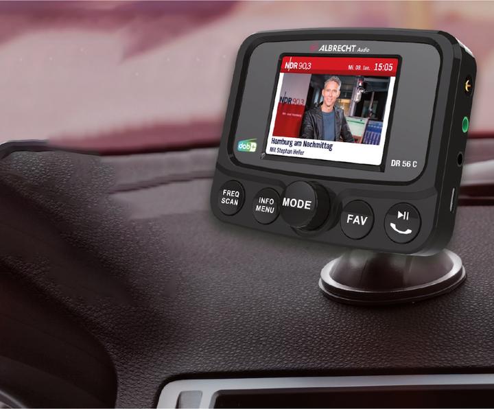 Produktbild Albrecht DR 56 C DAB+ Autoradio-Tuner mit Farbdisplay