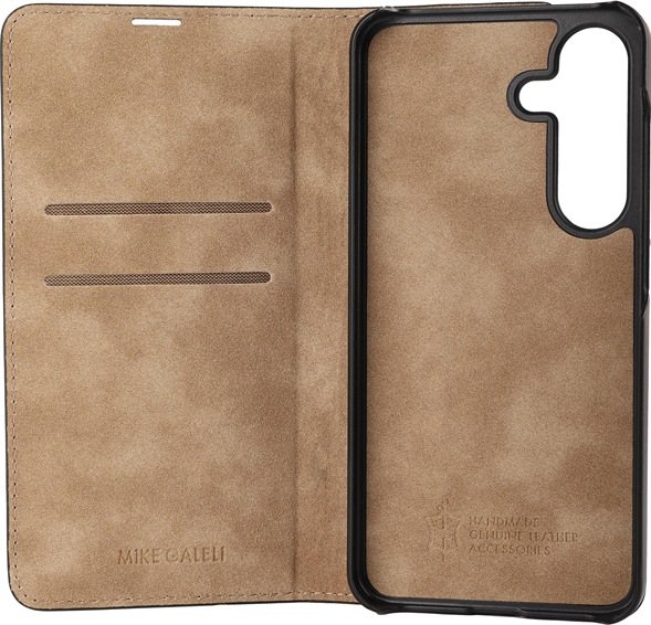 Produktbild Mike Galeli Book-Cover Echtleder Marc black (Samsung Galaxy S25)