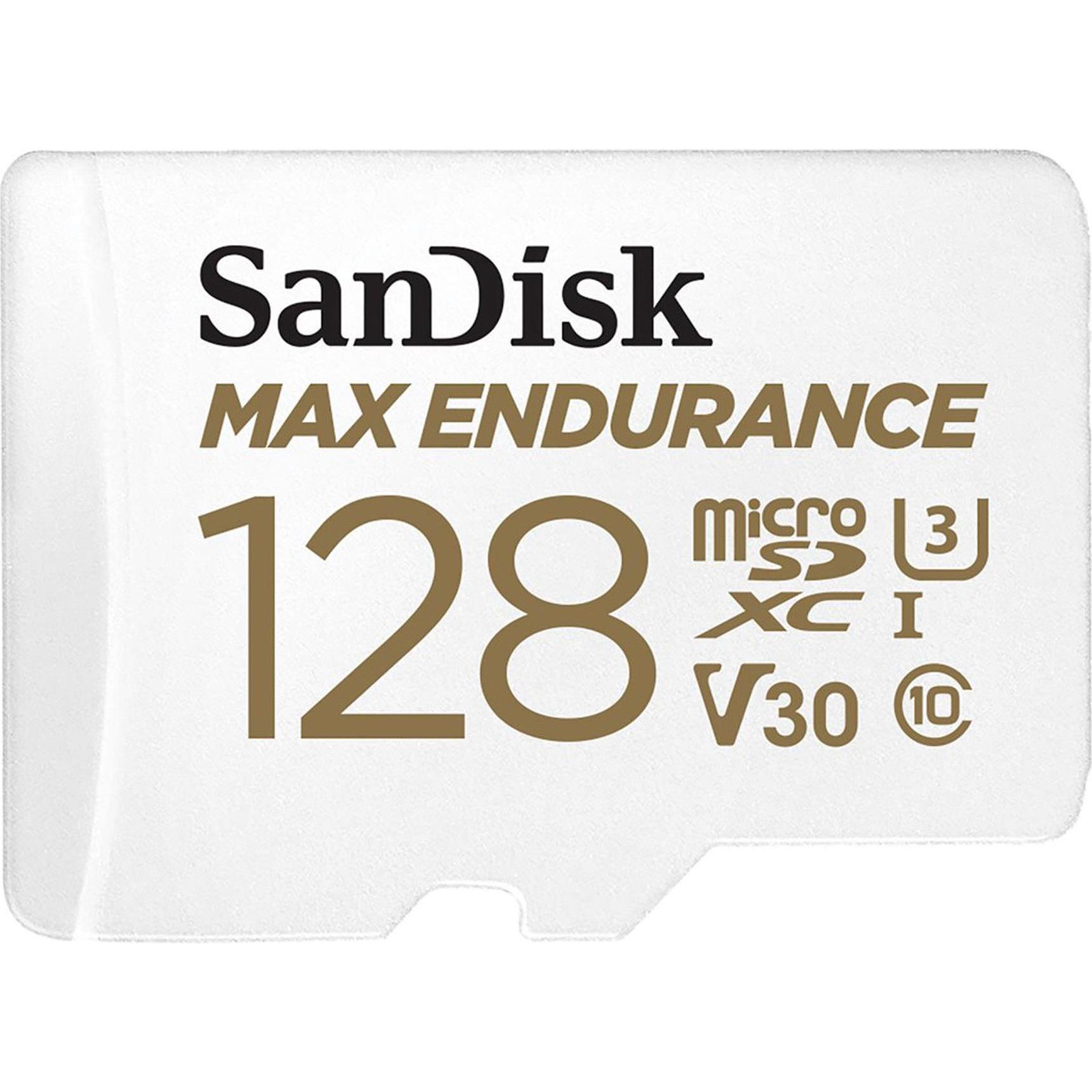 SANDISK resistenza massima (128 GB, microSDXC, U3, UHS-I), Scheda di memoria, Bianco