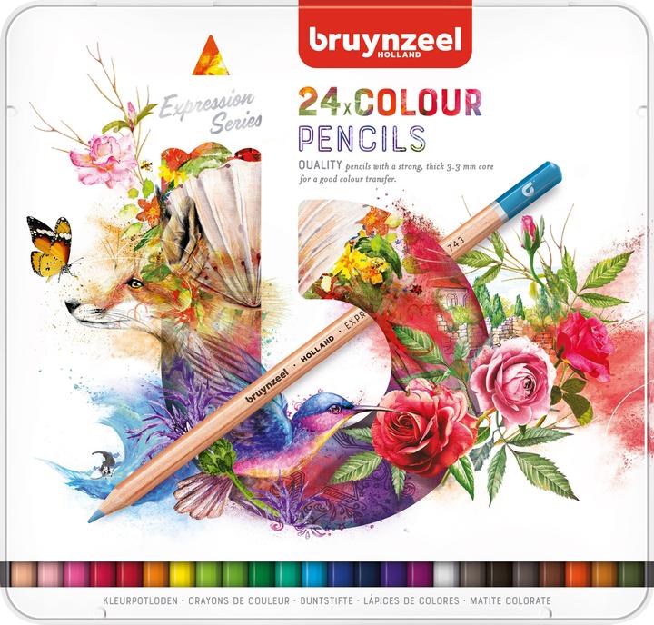 Produktbild Bruynzeel Farbstifte Expression Colour Metalletui, 24 Stück (Mehrfarbig, 24 x)