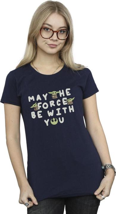 Immagine prodotto Star Wars The Mandalorian Grogu May The Force Be With You Maglietta Donna (M)