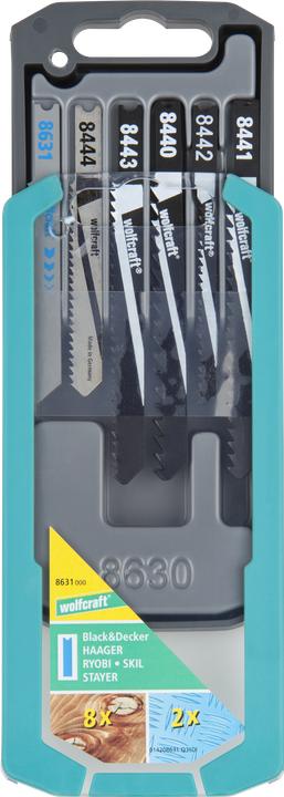 Produktbild wolfcraft 1 Stichsägeblätter-Set 10-tlg. U-Schaft