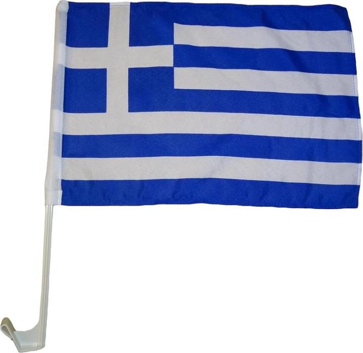 Immagine prodotto trends4cents Bandiera auto Grecia 30 x 40 cm Bandiera auto Bandiera finestra Bandiera ventaglio (30 x 40 cm)