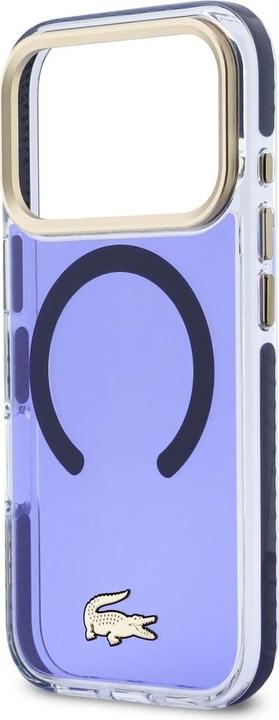 Productafbeelding Lacoste Etui Shockproof Transparent Frosted Gold Logo MagSafe do iPhone 17 Pro Max marine (Apple iPhone 17 Pro Max)