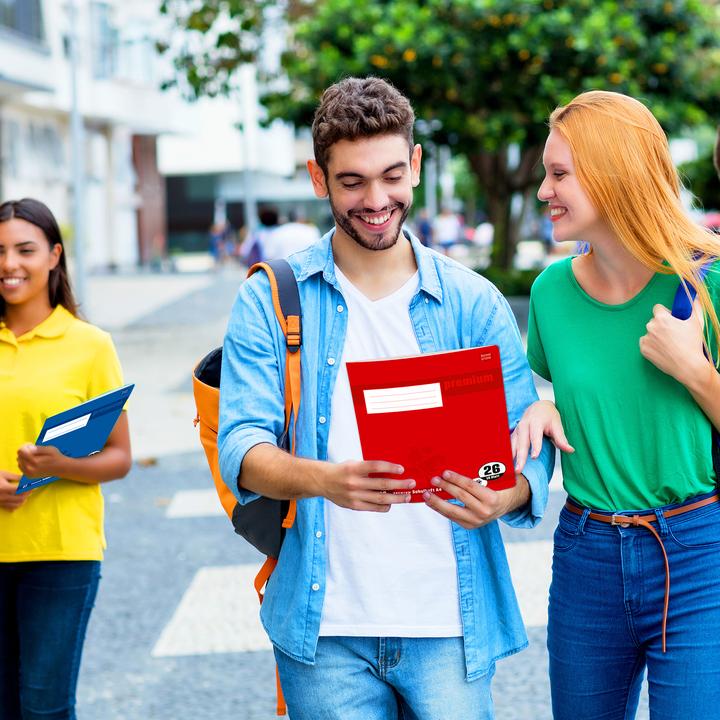 Actual product image Staufen Writing exercise book Premium ruled 0 lined DIN A5 landscape without margin, 16 sheets (A5, Lined, Soft cover)