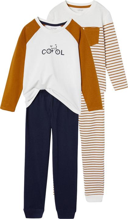 Image du produit Vertbaudet 2er-Pack lange Jungen Schlafanzüge mit Cool-Schriftzug (92)