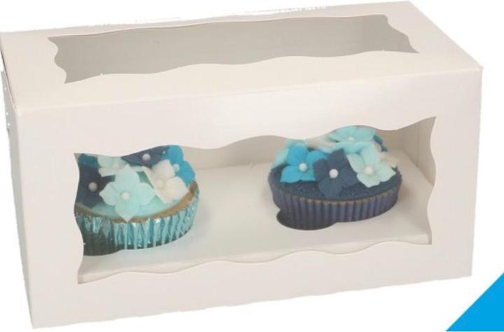 Produktbild FunCakes Boîtes à 2 Cupcakes - Blanc