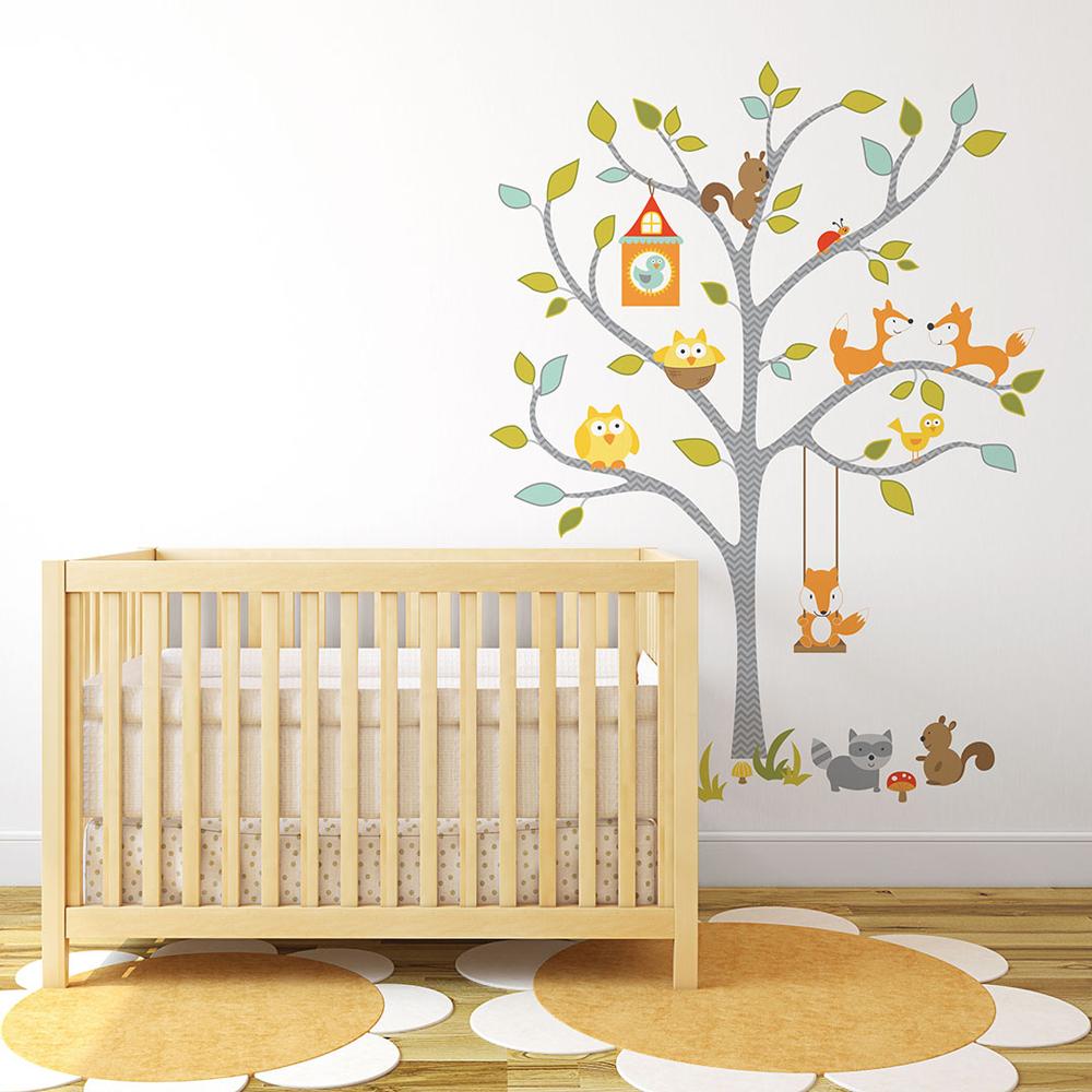 Thumbnail - Roommates, Wandtattoo, RM - Waldtiere auf dem Baum