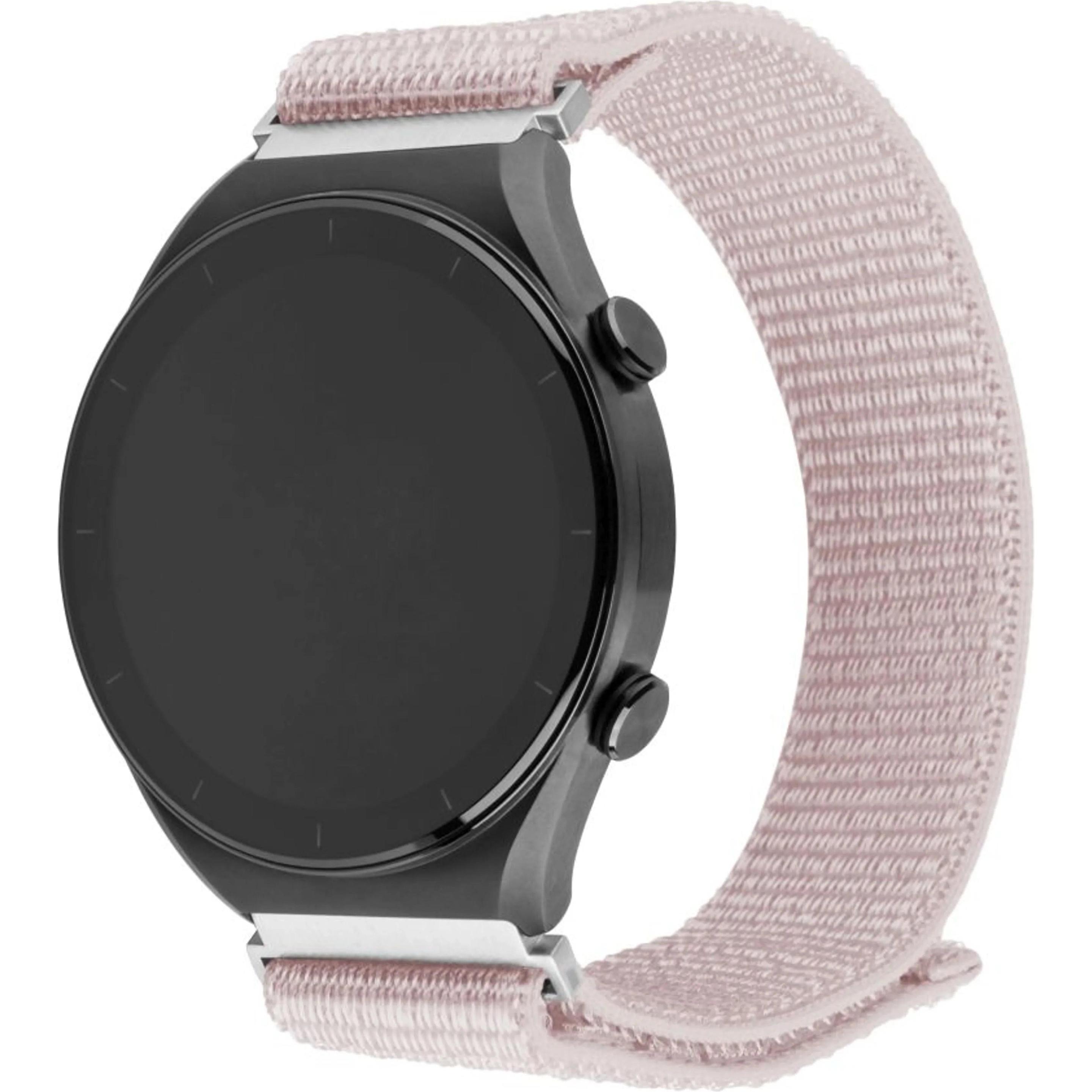 Fixed 20mm Nylon band voor smartwatch, roségoud (20 mm, Nylon), Horlogebandjes, Roze