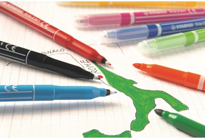Produktbild STABILO Trio 2in1 Filzstift (Mehrfarbig, 10 x)