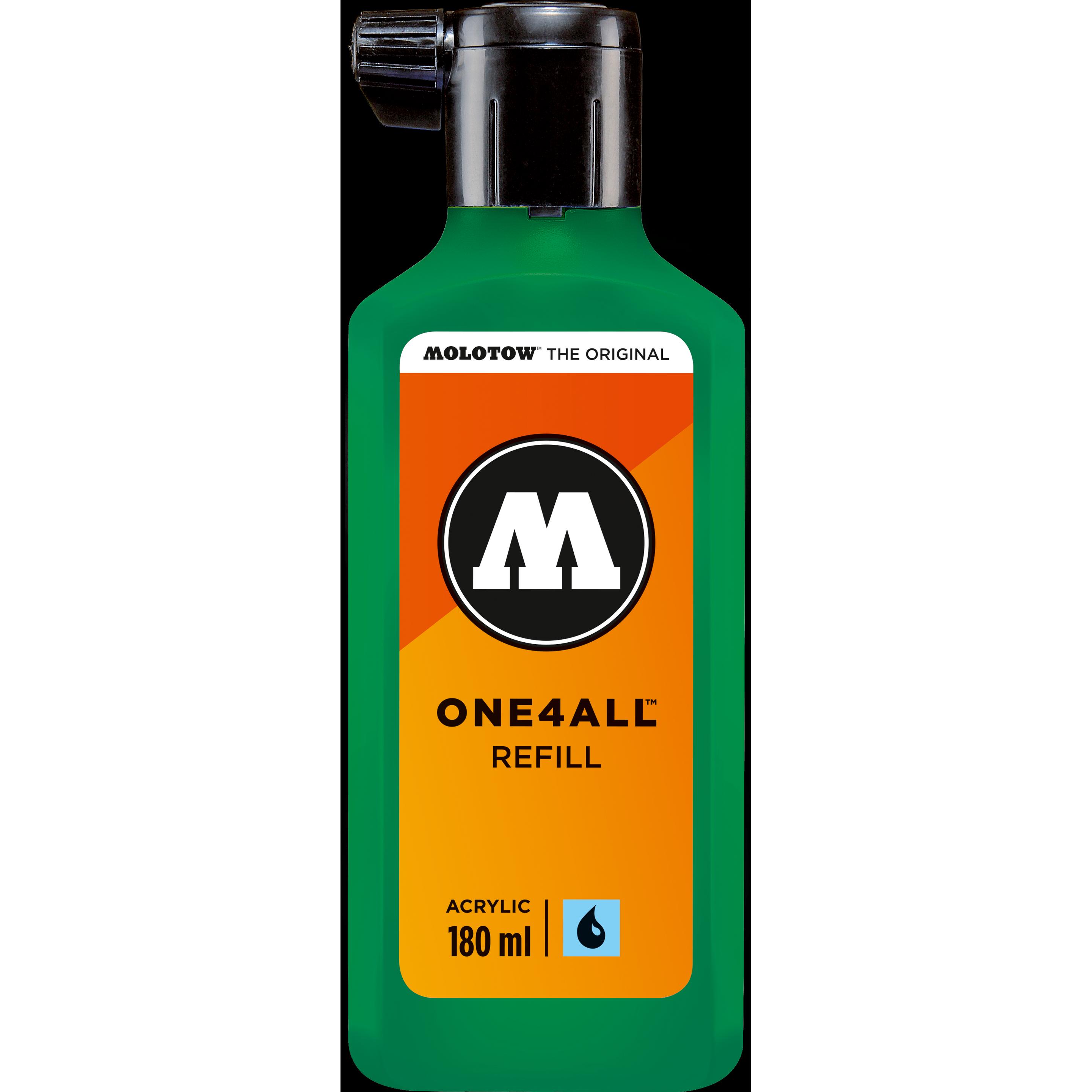 Molotow, Ersatzpatrone, Nachfülltinte One4All für Permanentmarker 180ml türkis (Nachfülleinheit, Türkis)