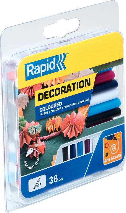 Produktbild Rapid Farbige Klebesticks Klassik Ø7x90mm 36 Stück