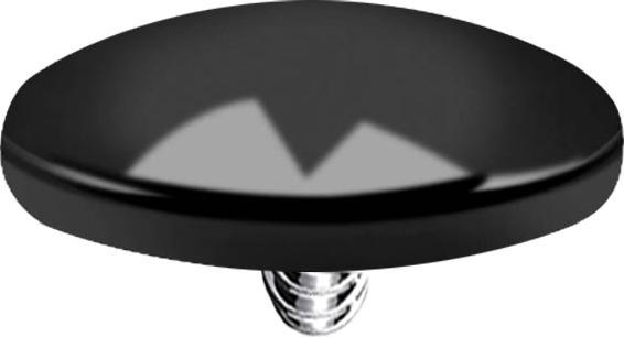 Immagine prodotto Star Piercing Ancoraggio dermico a cupola nero (senza ottone, Acciaio chirurgico 316L)