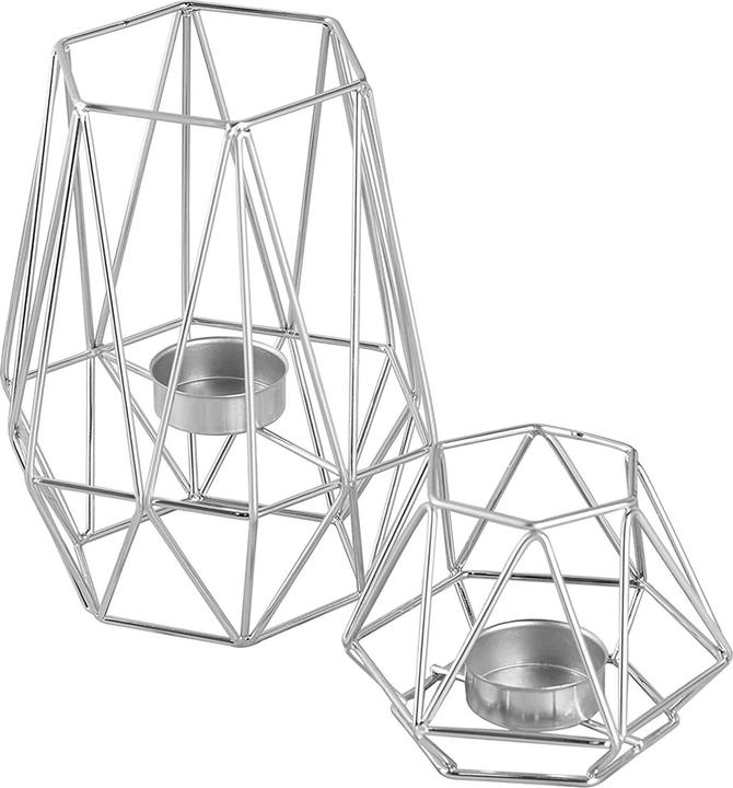 Echtwerk EW-KH-2119 Kerzenhalter Diamant Mix silber