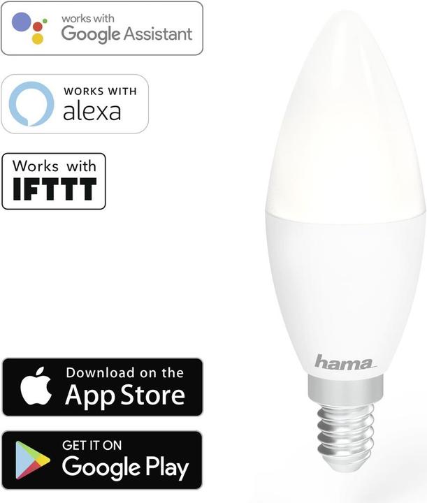 Energy Label Hama WiFi Lamp (E14, 350 lm, 1 x)