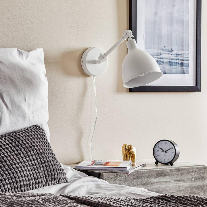 Actual product image By Rydens Bazar mini wall lamp with plug white (E27)
