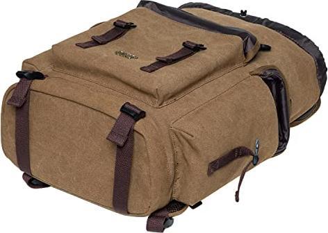 Image du produit Only-Bags.Store KAUKKO Canvas Large Backpack Ladies Men, Vintage Hunting Backpack Hiking Backpack with 15 Inch