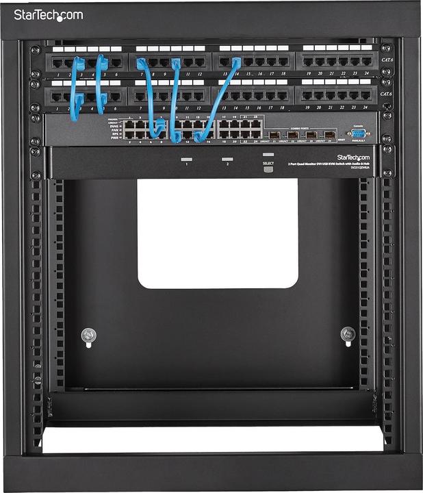 Produktbild StarTech 12 HE offenes 19 Zoll Server Rack mit Scharnier - 55cm tief (12 HE, 19 Zoll Rack)