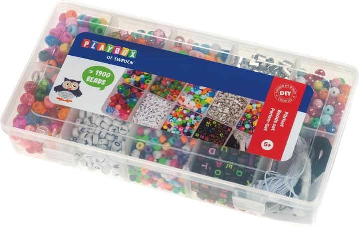 Actual product image Playbox Plastic beads in storage box