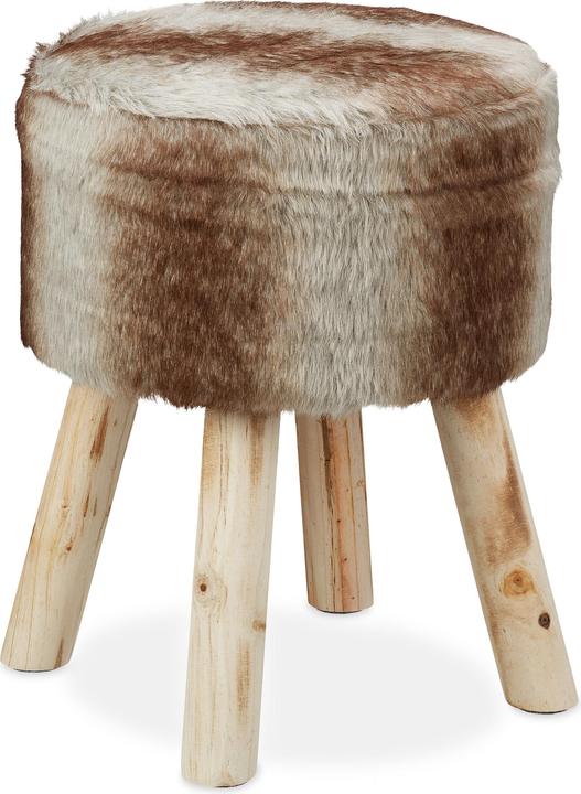 Image du produit Relaxdays Tabouret fourrure