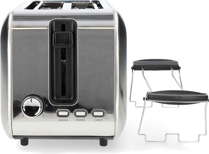 Actual product image Nedis Toaster | 2 slots | browning levels: 7 | defrost function | aluminium / silver
