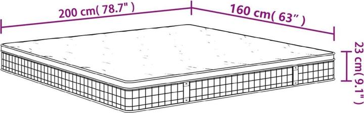 Produktbild vidaXL Bonnell-Federkern-Matratze (160 x 200 cm)