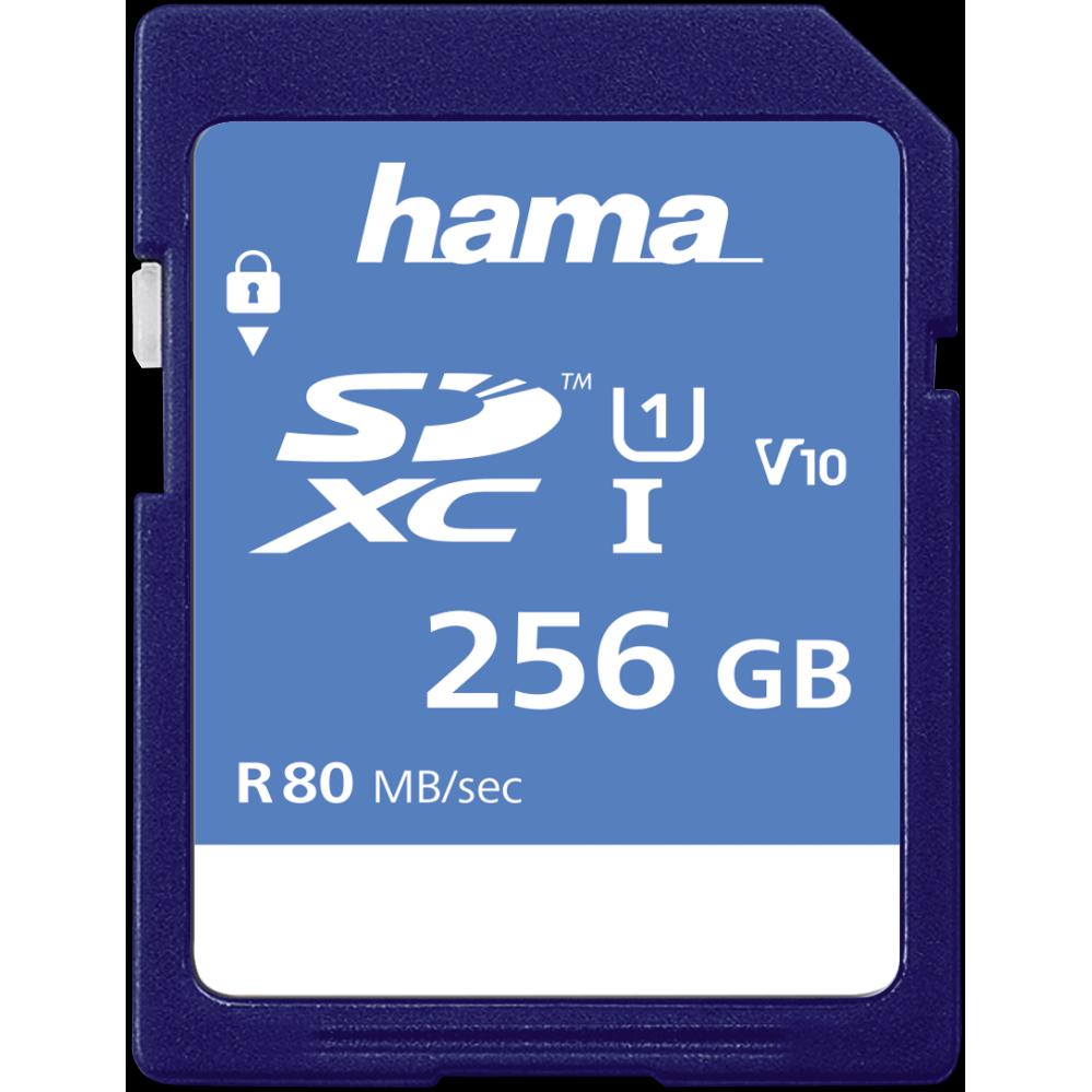 Thumbnail - Hama SDXC 256GB Class 10 UHS-I (256 GB, SDXC, U1, UHS-I), Speicherkarte, Blau