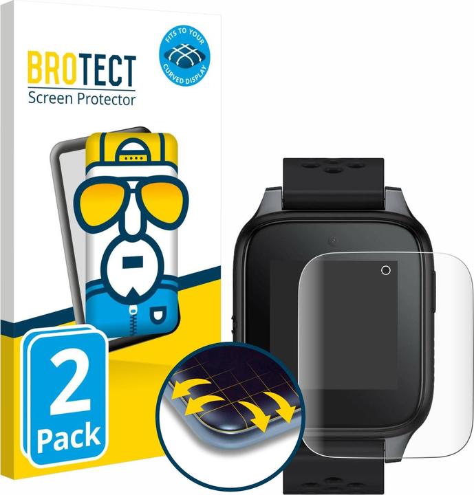BROTECT Fullscreen für TCL Family Watch MT46 Schutzfolie Displayschutz Folie Klar Transparent