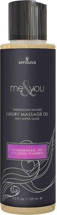 Productafbeelding Sensuva Me & You Granaatappel, Vijg, Kokos & Plumeria Massageolie 125 ml